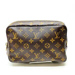 Louis Vuitton LV Cosmetic Pouch TrousseToilette 23 Brown Monogram 550-053125